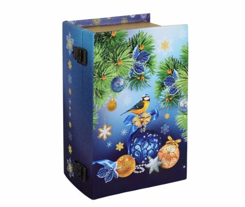 Шкатулка Шары, кожа-дерево