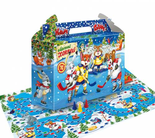 Лесной хоккей (в комплекте: игровое поле, 2 фишки, кубик)